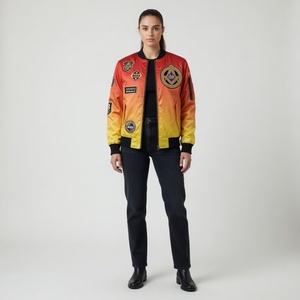 Blouson Bomber d'Hiver pour Membres de la Franc-Maçonnerie avec Col Montant et Broderies Multi-Patchs, Régalia Héritage, Style Universitaire Unisexe - Product Image 4