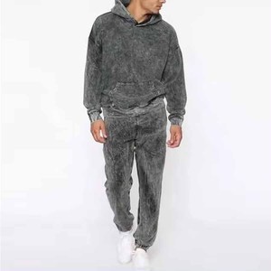 Survêtement Homme 100% Coton Personnalisé Imprimé Délavé à l'Acide Coupe Oversize avec Capuche et Taille Élastique – Vente en Gros pour la Vente en Ligne - Product Image 5