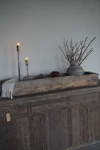 Antique Rectangle <b>Wooden</b> <b>Trough</b> Rustic Farmhouse Display Tray Long Vintage Wood Planter Bowl Home <b>Garden</b> Decor - Product Image 3