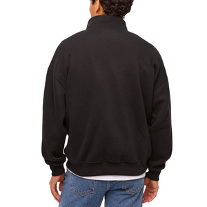 Sudadera con Capucha Negra Personalizada para Hombre, Corte Regular, Logotipo Impreso, Forro Polar, Cuello Alto Informal, Ropa de Invierno - Product Image 3