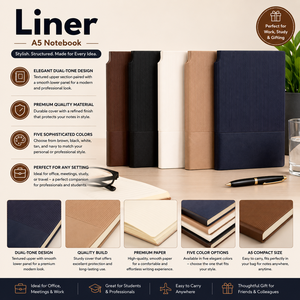 Agenda/Journal Premium A5 à Couverture en Tissu Rigide avec Reliure Cousue, Design Portable et Boucle pour Stylo, Idéal pour Réunions au Bureau/à l'École - Product Image 6
