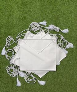 <b>White</b> Leather Square Masonic <b>Apron</b> with Adjustable Cord Tassels | Embroidered Lace Customized Satin Ceremonial Regalia - Product Image 1