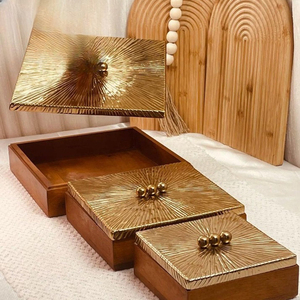 Caja de Almacenamiento de Madera de Lujo con Tapa Impresionante, Decoración Interior Moderna de Primera Calidad para Regalos Originales - Product Image 5