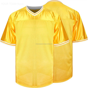 Maillots de football américain personnalisés, imprimés par sublimation, courts, respirants, 100% polyester mesh, grandes tailles, antibactériens, séchage rapide - Product Image 4