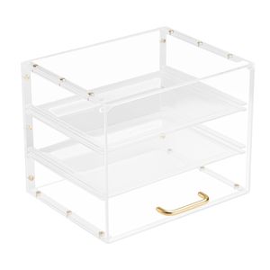 Commercial 3-Tier Countertop Bakery Display Case <b>Clear</b> Acrylic Kitchen Party <b>Cake</b> and Bread <b>Box</b> for Home or Party Use - Product Image 1