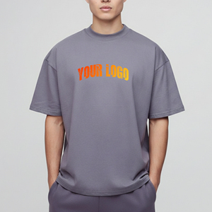 T-shirt homme coupe ample respirant et écologique, nouveau style 2026, col rond de haute qualité, logo personnalisé sérigraphié, couleur personnalisable - Product Image 3