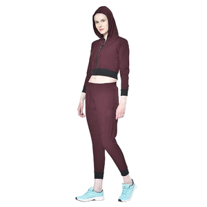 2022 Wholesale Custom Women's Winter Tracksuit Short Set Two-Piece <b>Crop</b> <b>Tops</b> Shorts Pants Outfits 100% Cotton Eco-Friendly - Product Image 4