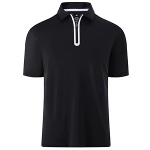 Maillot de golf personnalisé vierge pour hommes, 220g, 100% Coton et Polyester, coupe courte, jersey uni teint - Product Image 1