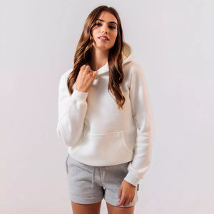 Sudadera con capucha de algodón de gran tamaño, con hombros caídos, personalizada con relieve 3D, de moda, para mujer - Product Image 3