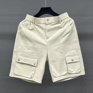 Sports Tactical <b>Cargo</b> Men's Shorts Solid Mid Waist Quick Dry Cotton Button Fly Multi Pockets Loose <b>Work</b> Casual Short Pant - Product Image 2