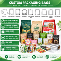 Sachets Doypack en plastique personnalisés avec vernis UV sélectif, refermables, pour biscuits et emballage de produits, avec fermeture à glissière