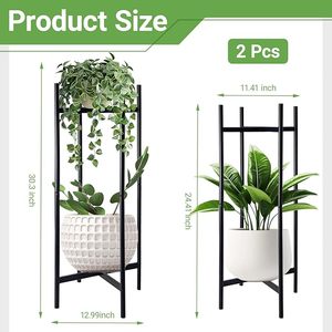 Support de plante en fer personnalisable avec support en chaîne, idéal pour les jardins de balcon et les arrangements de plantes d'intérieur décoratifs - Product Image 2