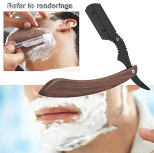 Navaja de Afeitar Profesional Plegable con Mango de Madera, Antioxidante, para Afeitado Preciso, Dispositivo de Peluquería y Barbería - Product Image 5