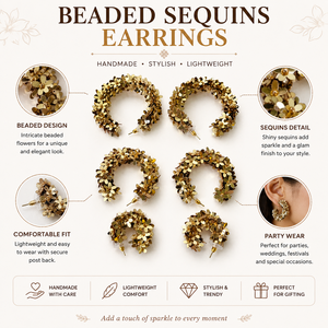 Pendientes de Lentejuelas Hechos a Mano, Pendientes Ligeros de Moda para Mujer, Joyería para Bodas y Fiestas - Product Image 6