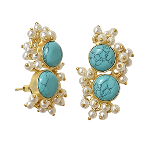Pendientes de Piedras Preciosas Naturales Chapados en Oro - Joyería Artesanal con Cristales Curativos para Mujer - Product Image 3