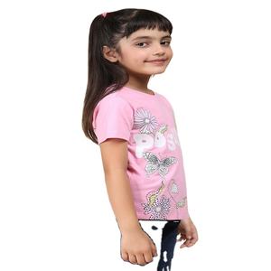 Tendance Nouveau T-shirt à col rond pour filles en coton 100% Différentes méthodes et matériaux d'impression à la main à vendre - Product Image 3