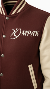 Sustainable Winter Varsity <b>Jacket</b> Eco-Friendly Hooded Unisex Front Logo Contrast Design - Product Image 4