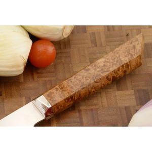 Couteau de chef Burraq personnalisé fait main en acier inoxydable, épaisseur 3,0 mm, manche en bois, NOUVEAU, magnifique étui, 8 pouces, cadeau - Product Image 2