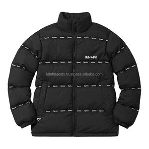 Chaqueta de burbujas negra para hombre, acolchada, acolchada, personalizada, de alta calidad, ligera, para exteriores - Product Image 1
