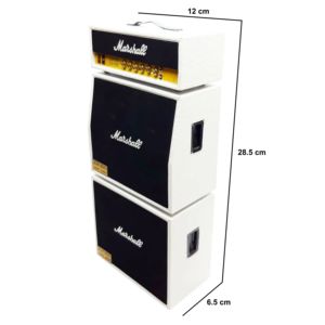 Decoration Miniature <b>Amplifier</b> <b>Speaker</b> 11.2 Inch Marshall White Wooden Hand Made - Product Image 2
