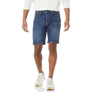 Shorts cargo en jean pour homme, taille basse, en coton délavé, style bermuda décontracté, avec cordon de serrage, motif imprimé, écologique - Product Image 3