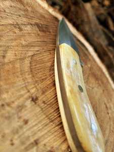 Couteau à lame fixe personnalisé fait à la main en acier inoxydable avec manche en os de chameau, couteau de camping - Product Image 3