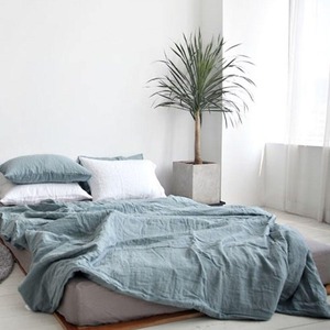 Ensemble de draps de lit 3 pièces en lin 100% 100TC, écologique, avec logo personnalisé pour mariage - Product Image 5