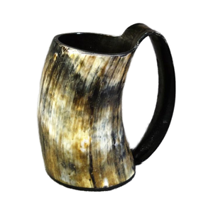 Suministro directo de fábrica elegante taza de cuerno de vaca Natural de 500ml con aislamiento térmico taza de vino caliente ecológica para fiestas y regalos - Product Image 1