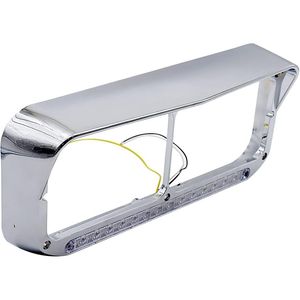 Striscia LED Ambra da 12 Pollici per Kenworth T400 T600 T800 W900B W900L P, 2 Cornici Cromate per Fari, Indicatori di Direzione 4x6 - Product Image 2