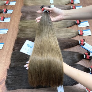 HAIRESTYLES High Quality Remy Grade Vietnamese Straight Bulk Human Hair Extensions 8-36 Inches Lace Weft <b>Bleached</b> 100g - Product Image 4