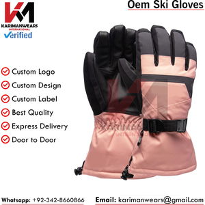 <b>Waterproof</b> Ski <b>Gloves</b> <b>Thermal</b> Snowboard <b>Gloves</b> with Reinforced Grip Palm OEM Manufacturer Private Label Wholesale Supply - Product Image 5