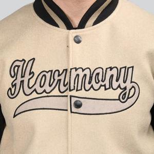 Blouson de baseball tendance à col montant brodé en tissu de laine confortable à séchage rapide – Prix abordable - Product Image 2