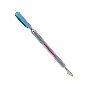 Pousse-cuticules de qualité supérieure en titane couleur arc-en-ciel, double face, pour le soin des ongles et le nail art - Product Image 5