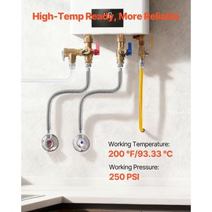 Kit per Scaldabagno da 24 Pollici con Connettore Flessibile di Ingresso da 3/4'' FIP X 3/4'' FIP per Facile Installazione, Tubi Idraulici - Product Image 4