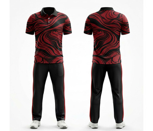 Stylish <b>Cricket</b> Uniform Custom Sublimated Design | Men Women Youth <b>Cricket</b> Wears Polo Shirt and Trouser Full Team Outfit - Product Image 1