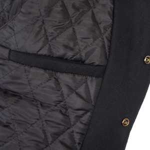 High Street Custom Embroidered Wool/Polyester Winter <b>Patchwork</b> Bomber <b>Jacket</b> for Men - Product Image 6