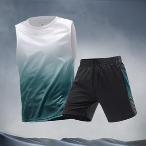 Ensemble de survêtement sportif respirant pour homme en polyester/coton 2 pièces avec poches latérales, séchage rapide et coupe-vent pour la course à pied en automne - Product Image 4