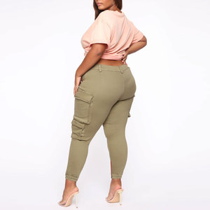 Pantalon cargo femme de qualité supérieure, respirant, couleur unie, logo personnalisé, pantalon cargo et pantalon pour femme en vente en ligne - Product Image 5