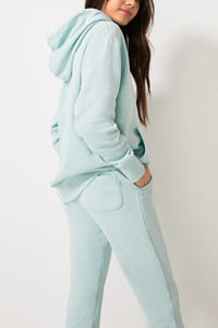 <b>Women</b> Hooded <b>Tracksuit</b> Set <b>White</b> Animal Print Side Stripes Casual Athletic Wear Full Sleeve Drawstring Pants Two Piece Outfit - Product Image 3