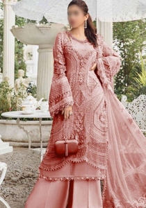 <b>Women</b> Green Digital Printed <b>Kurta</b> Palazzo Set With Striped Dupatta Indian Pakistani Suit - Product Image 5