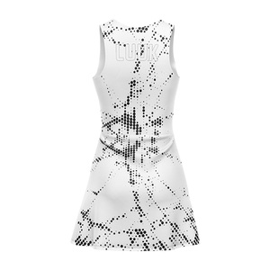 Uniforme de Tenis Personalizado con Logotipo del Equipo y Nombre Impresos Digitalmente, para Mujer, sin Mangas, 100% Poliéster, Malla Transpirable, Corte Ajustado, Secado Rápido - Product Image 2