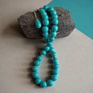 Cuentas de oración Tasbih de resina turquesa hechas a mano, Misbaha islámica, cuentas de meditación, cuentas islámicas para uso islámico, tasbih. - Product Image 3