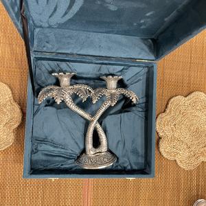 Candelabro en Forma de Palmera Plateado - Product Image 3