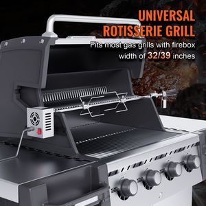 Griglia Elettrica BBQ in Acciaio Inox Resistente, Motore 110V 9W, Kit Girarrosto Universale, Kit per Grigliate Automatiche - Product Image 6