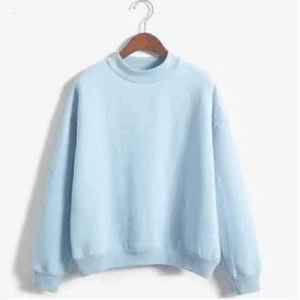 เสื้อสเวตเชิ้ตแฟชั่นใหม่สำหรับผู้หญิง สวมใส่สบาย สีพื้น ผ้าฟลีซ แขนยาว เนื้อผ้านุ่ม ระบายอากาศได้ดี เหมาะสำหรับใส่ในฤดูหนาว ใช้ได้ทุกวัน เป็นที่ต้องการอย่างมาก - Product Image 4