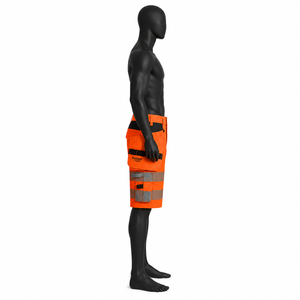 Shorts de travail haute visibilité avec bandes réfléchissantes et multiples poches, vêtements de sécurité, support OEM - Product Image 4