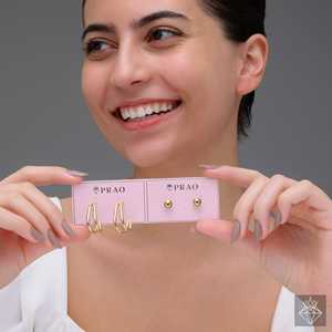 Ensemble de bijoux tendance Evergreen Boucles et cerceaux élégants PRAO Premium Collection - Product Image 5