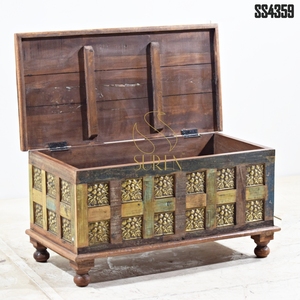 SUREN SPACE Baúl de Almacenamiento de Madera Maciza de Último Diseño Único, Muebles de Sala de Estar de Diseño Indio para el Hogar, Hoteles, Recibidor, Rajasthan - Product Image 2