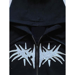 Sudadera con capucha de invierno desgastada, mezcla de algodón, lavado ácido, parche personalizado, aplique, bordado, diseña tu texto, logotipo, sudadera con capucha extragrande - Product Image 6