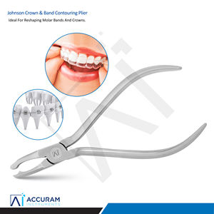 Pince de contourage de couronne Accuram de qualité professionnelle 13,5 cm, instrument dentaire orthodontique chirurgical en acier inoxydable, manuel, CE - Product Image 4